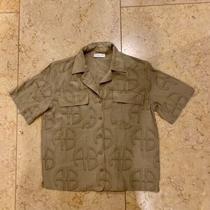 Anine Bing Logo Shirt Sz XS